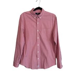 Vineyard Vines Sim Fit Murray Gingham Shirt Pink Small